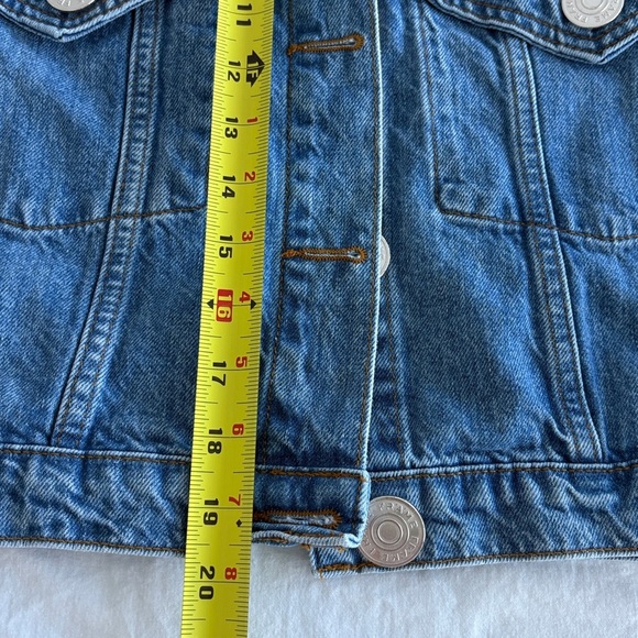 Frame Sea Level Ruched Sleeve Denim Jean Jacket - Picture 8 of 10
